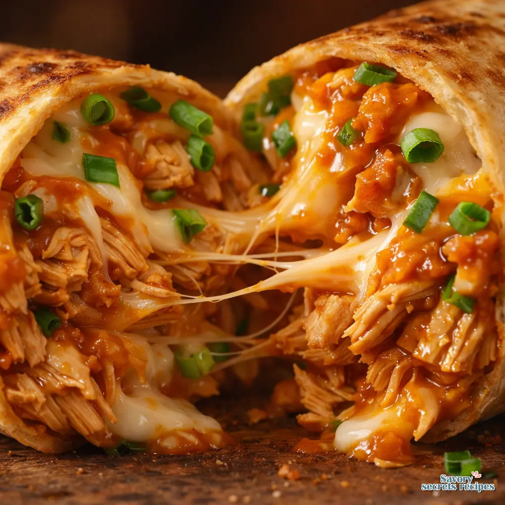 buffalo chicken burrito recipe close up