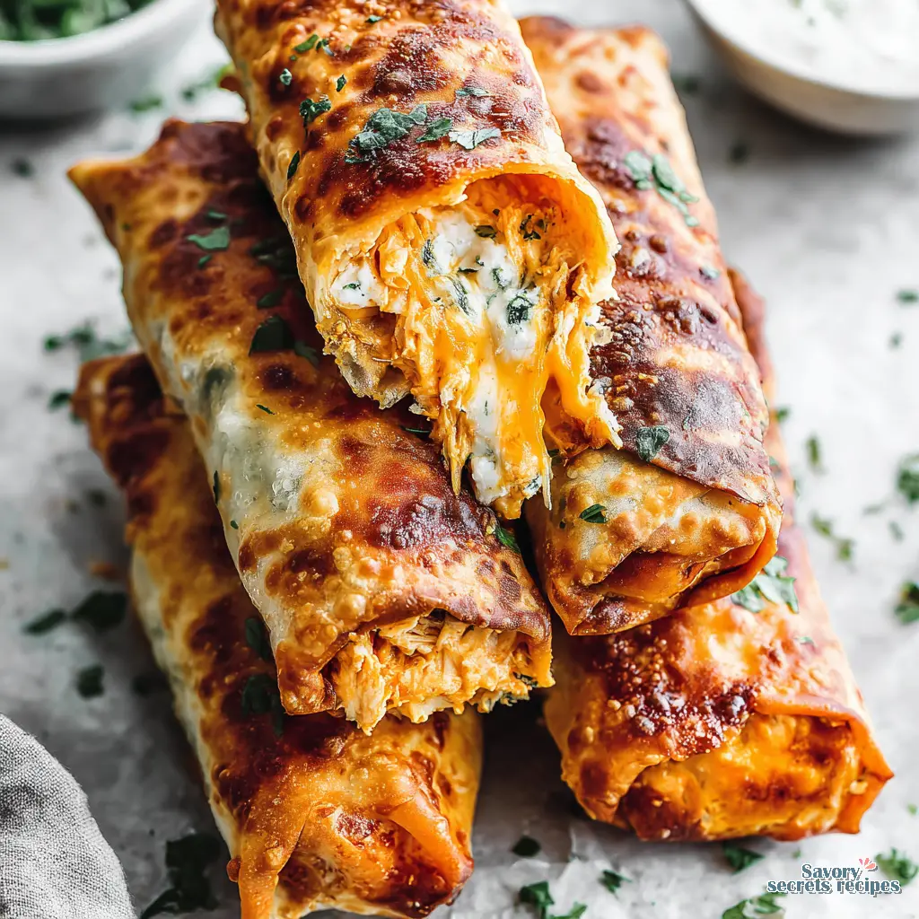buffalo chicken dip egg rolls - variation 4