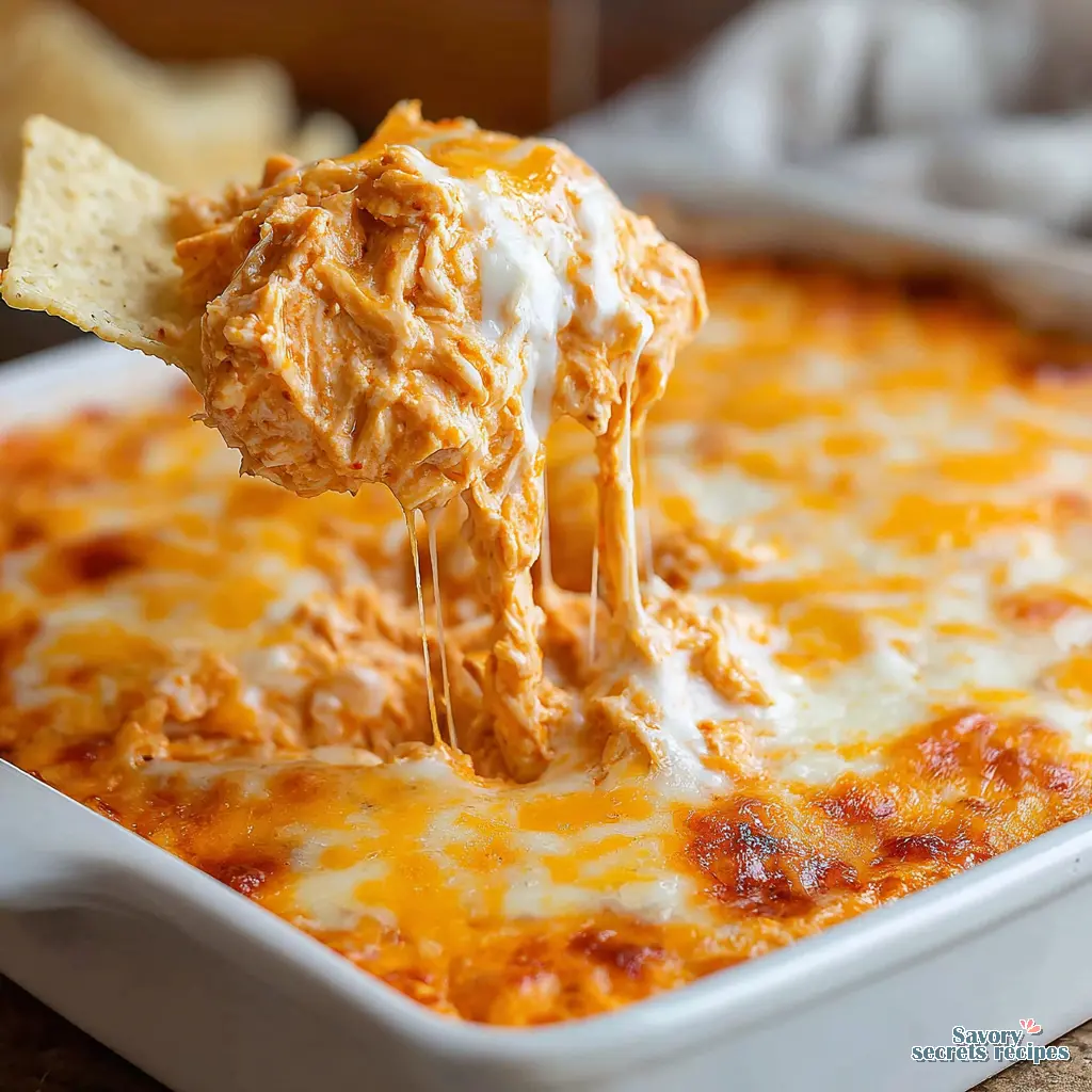 buffalo chicken dip oven final presentation