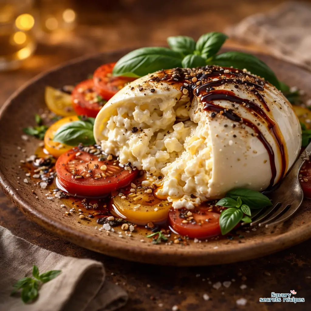 burrata caprese salad final presentation