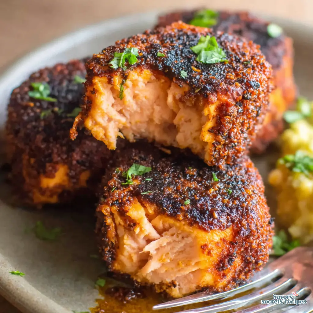 cajun air fryer salmon bites final presentation