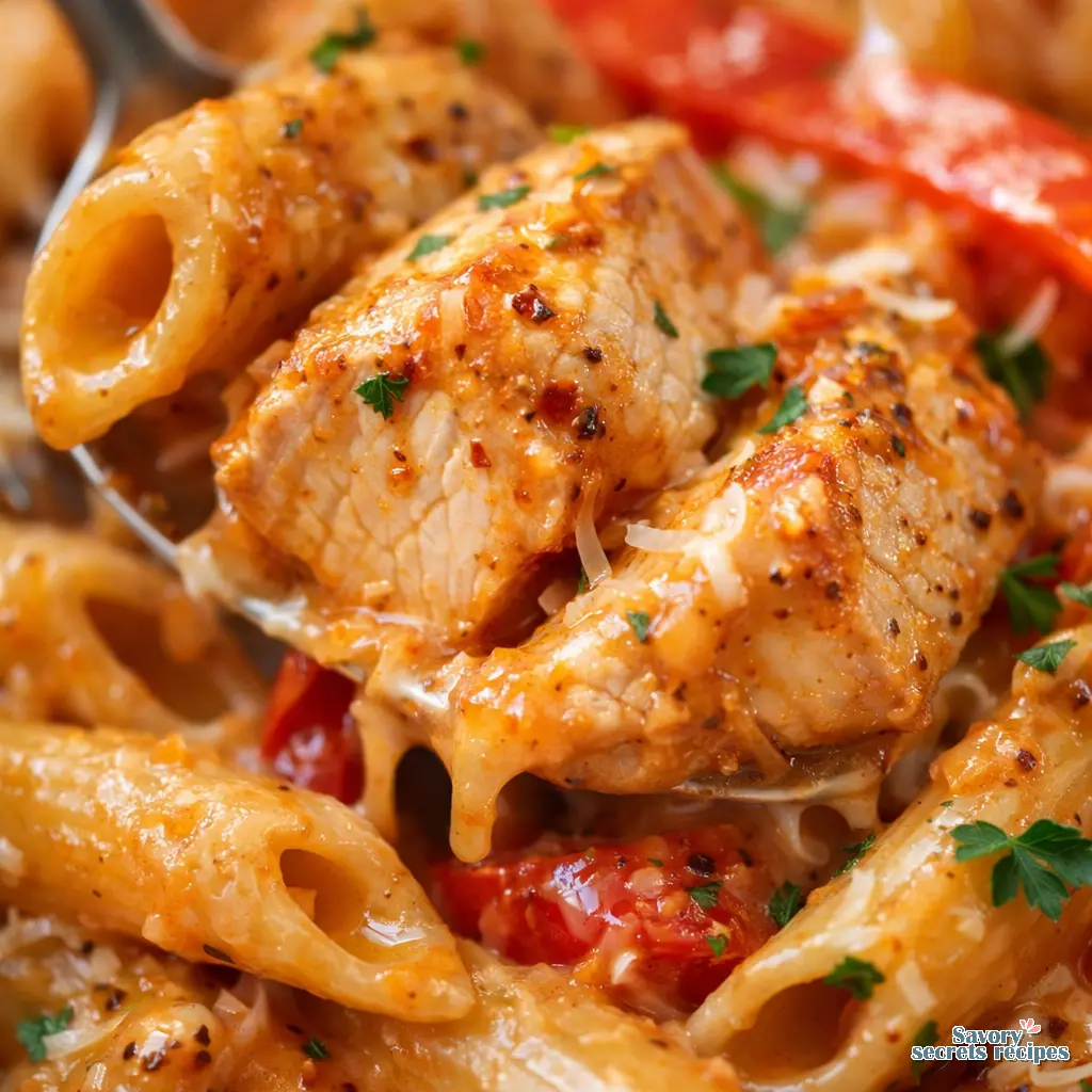 cajun chicken pasta instant pot close up