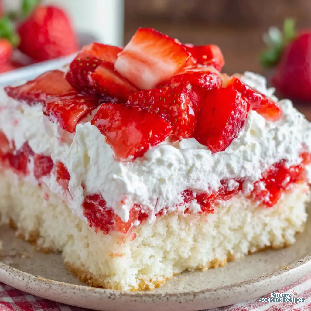 Easy Cake Mix Strawberry Shortcake Cake You Love