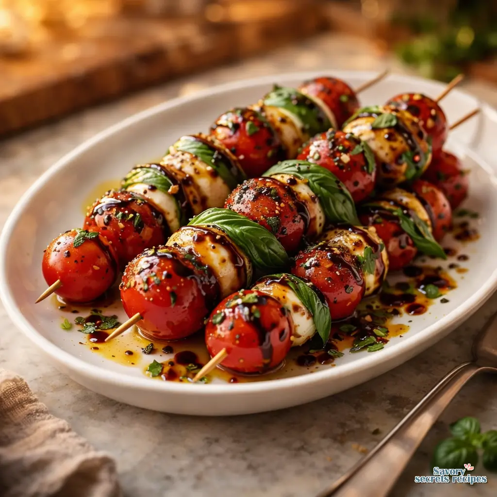 caprese salad skewers final presentation