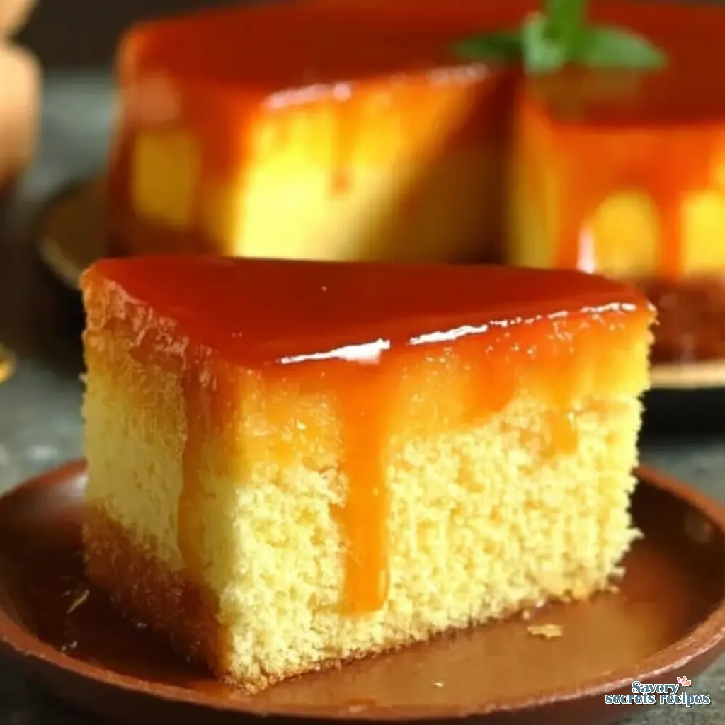 caramel custard cake final presentation