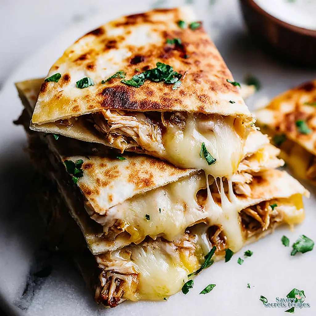 cheesy chicken quesadilla final presentation