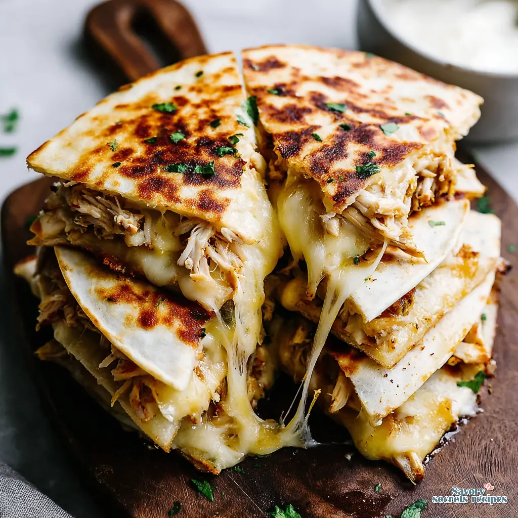 cheesy chicken quesadilla - variation 4