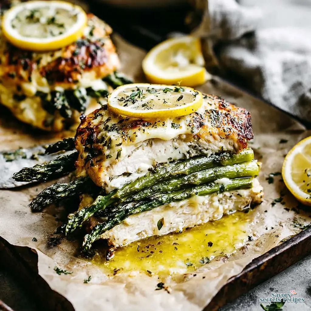 cheesy lemon chicken asparagus bake final presentation