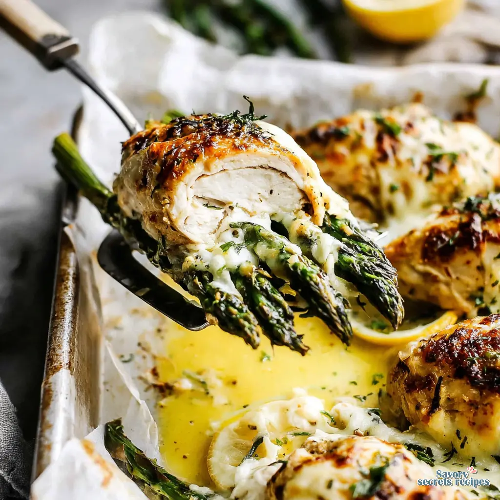 cheesy lemon chicken asparagus bake - variation 4