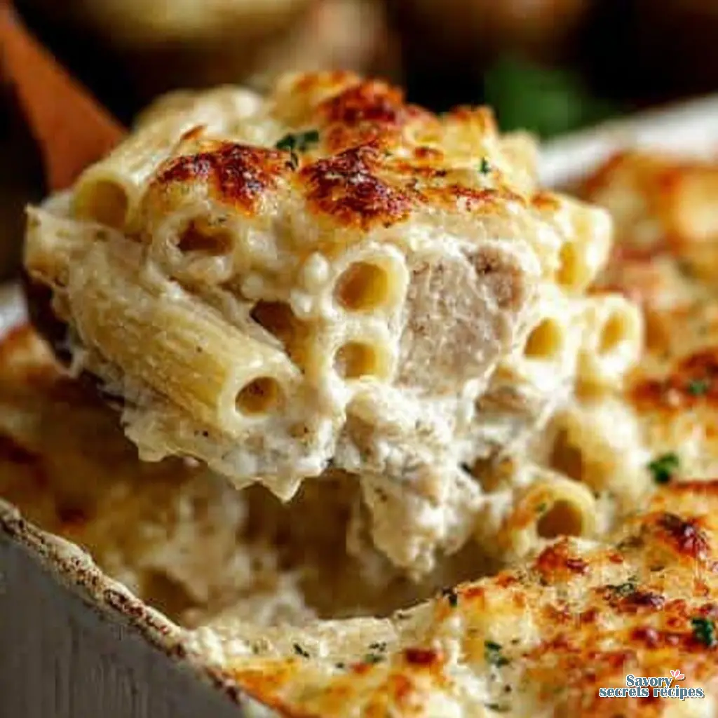 chicken alfredo dump and bake final presentation