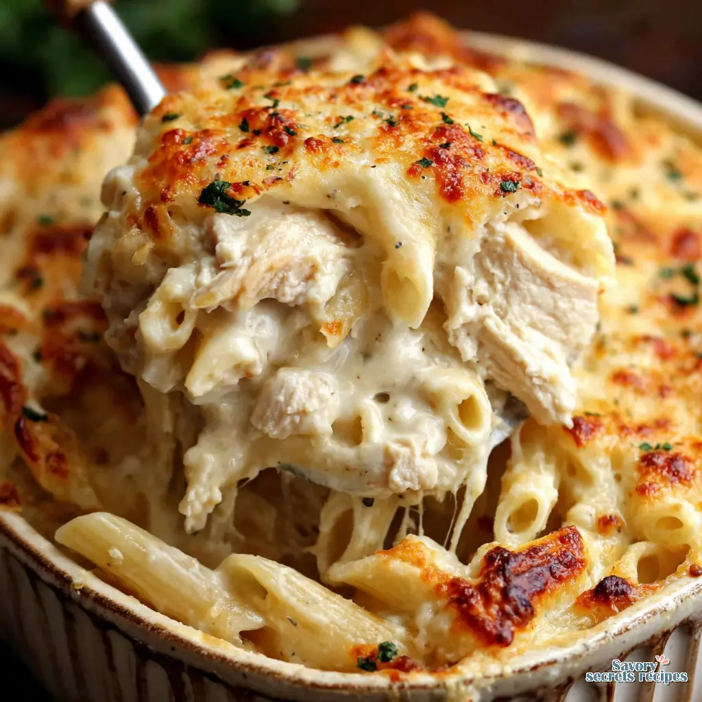 chicken alfredo dump and bake - variation 4