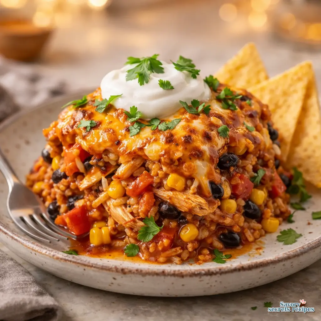 chicken burrito casserole recipe final presentation