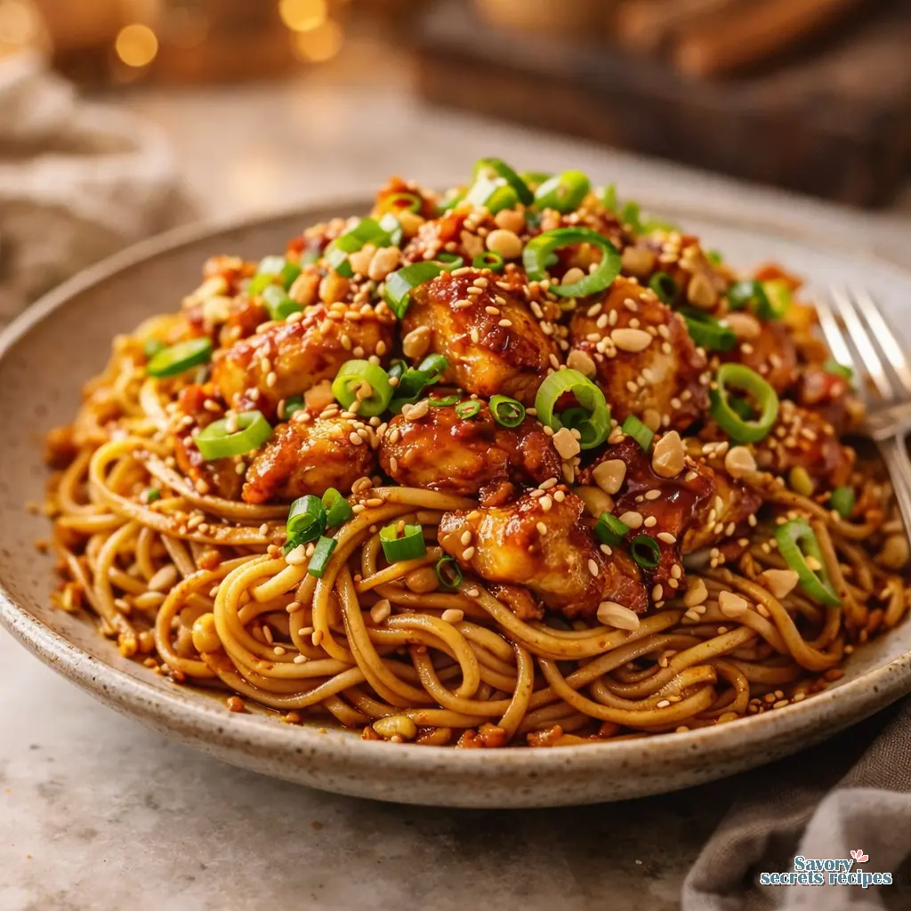 chicken egg fried noodles recipe final presentation