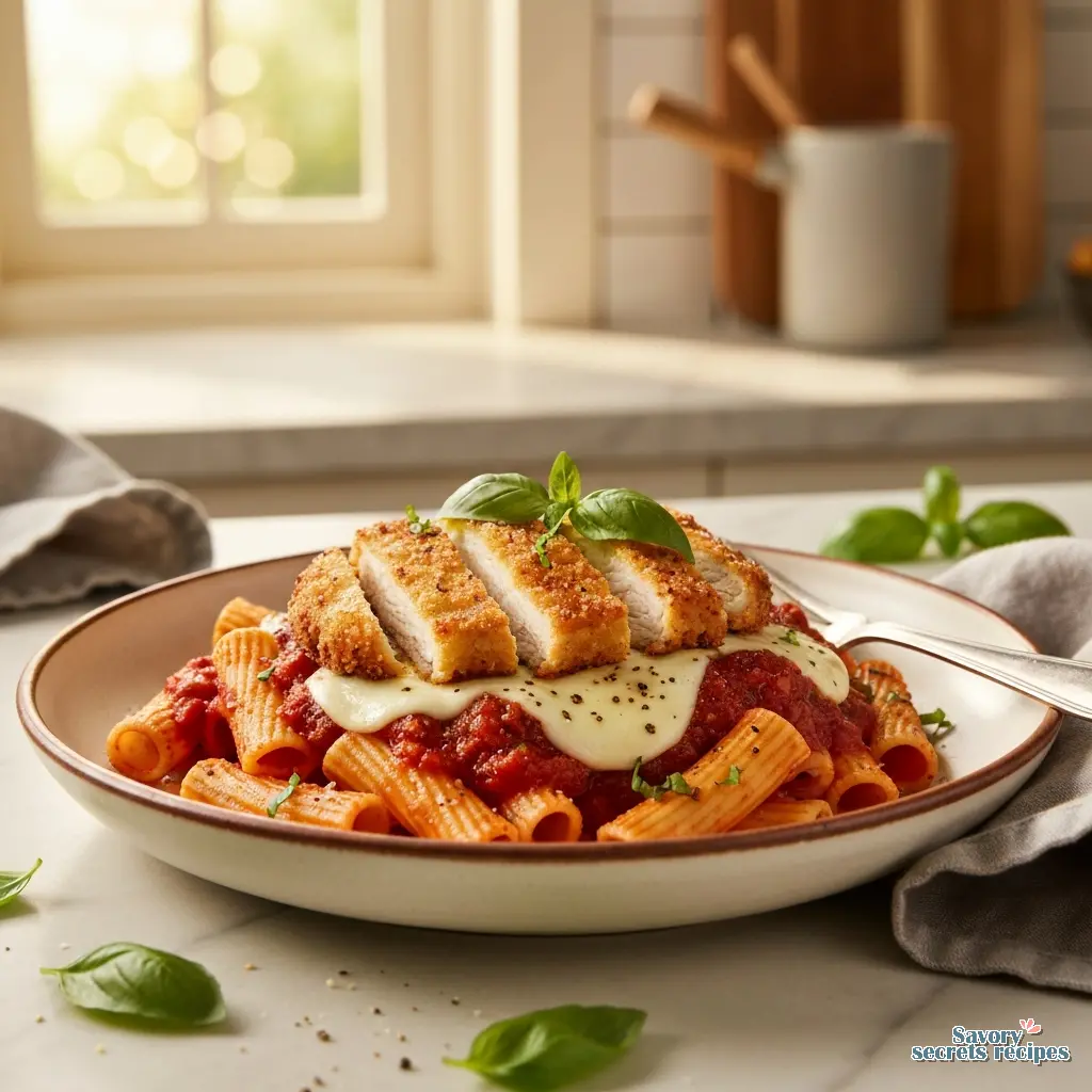 chicken parmesan pasta final presentation