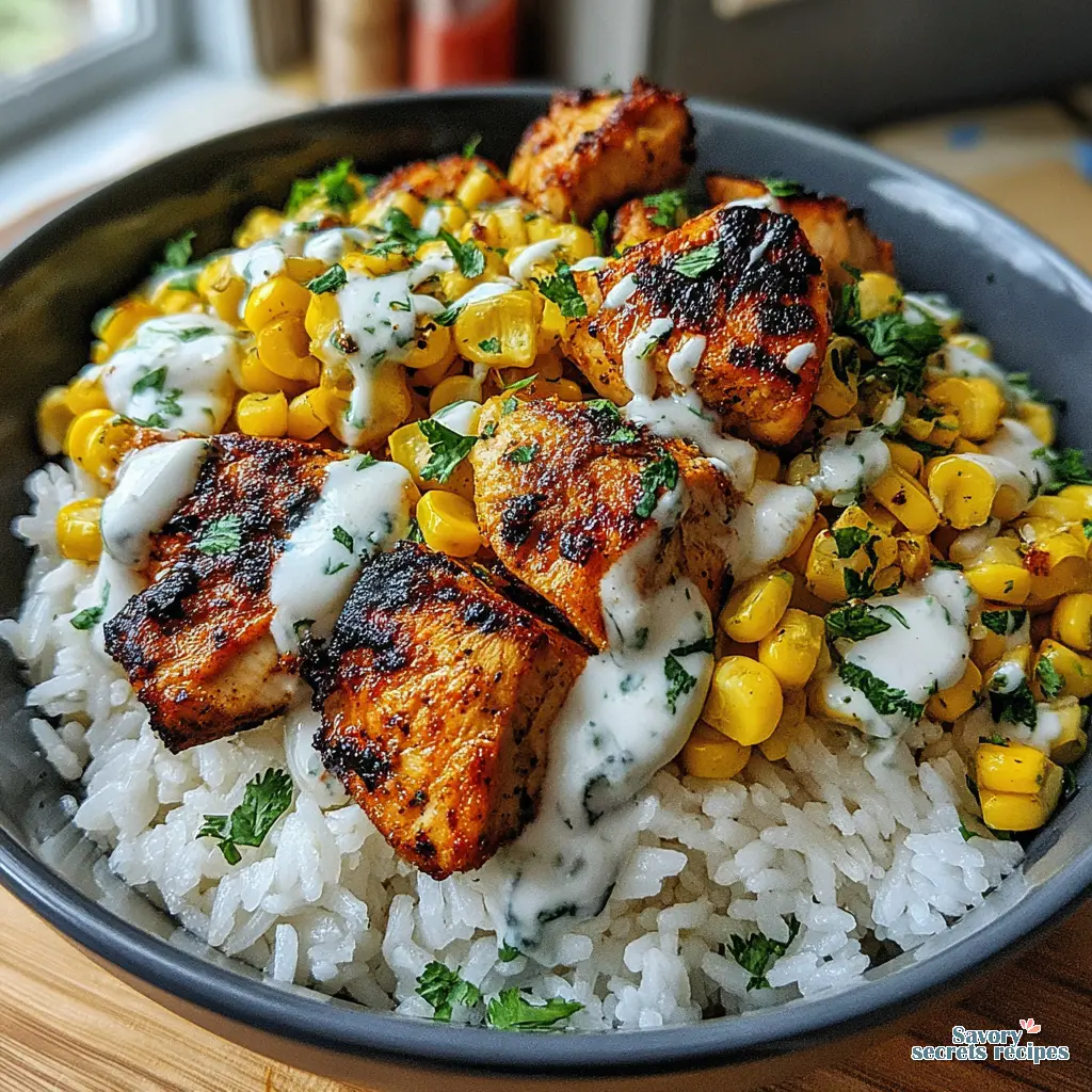 chicken street corn rice bowl recipe - variation 4