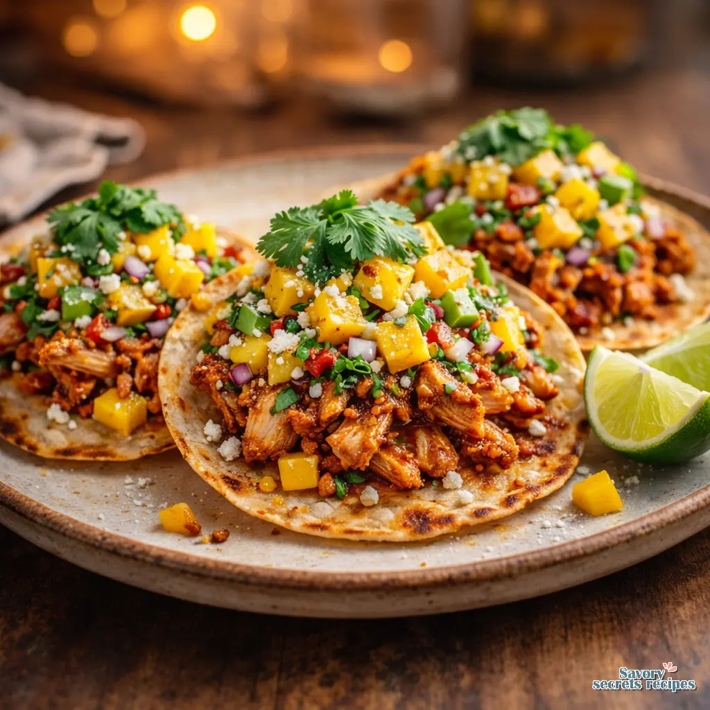 chicken tacos with mango salsa final presentation