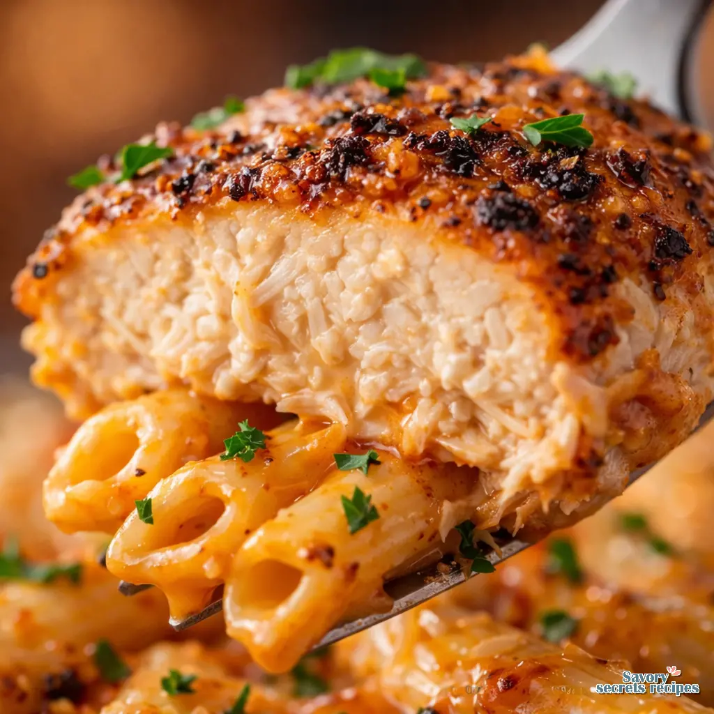 chilis cajun chicken pasta recipe close up