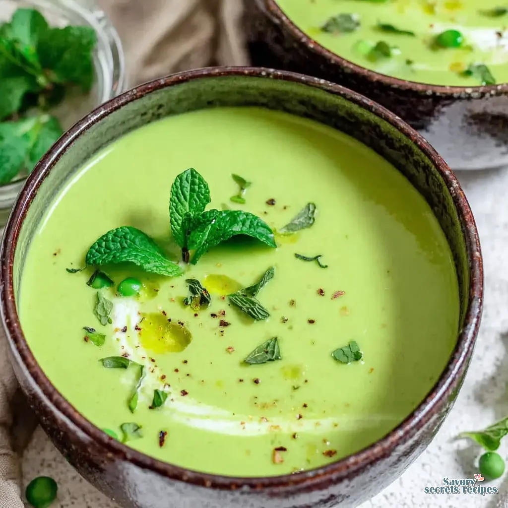 chilled pea and mint soup - variation 4