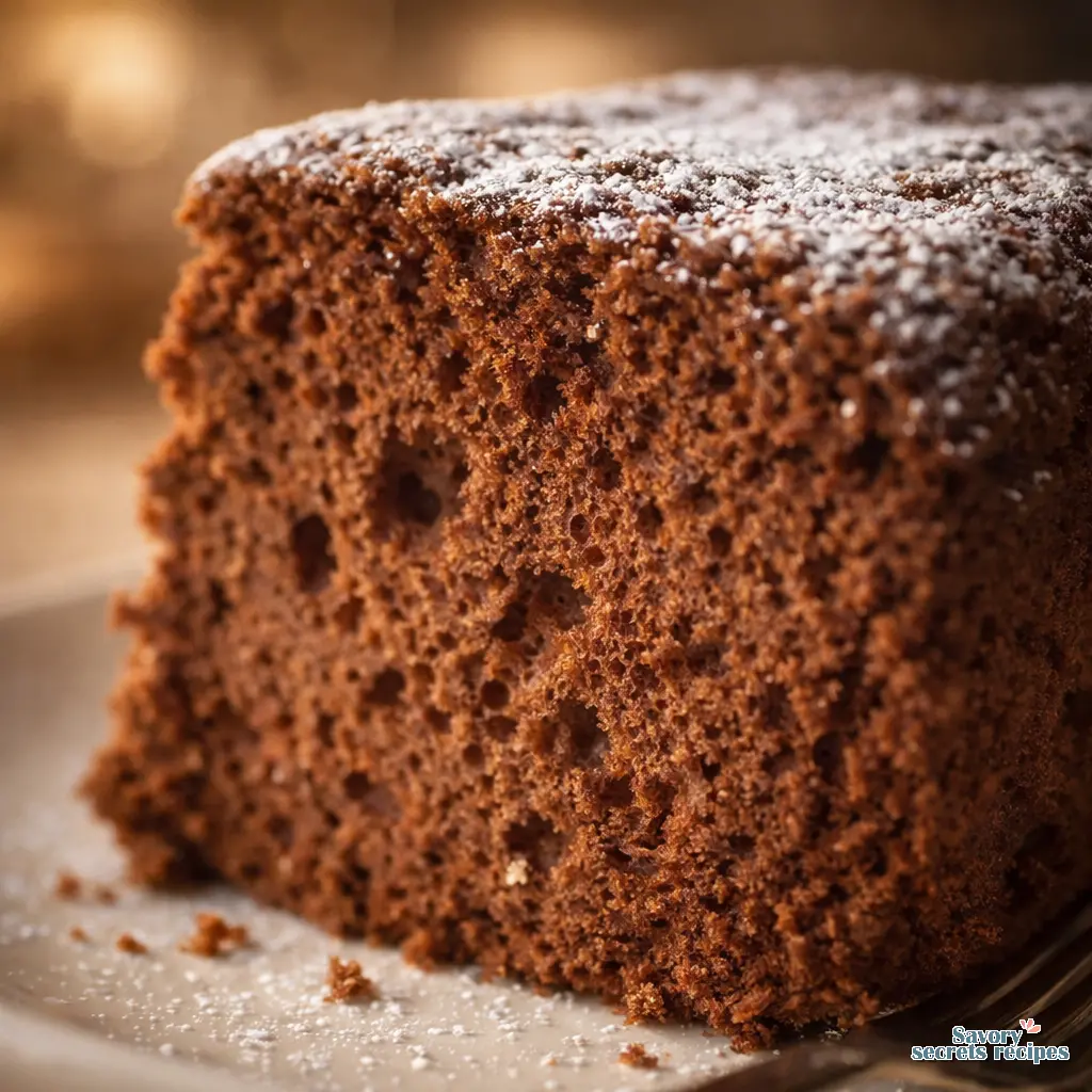 chocolate angel food cake recipe close up