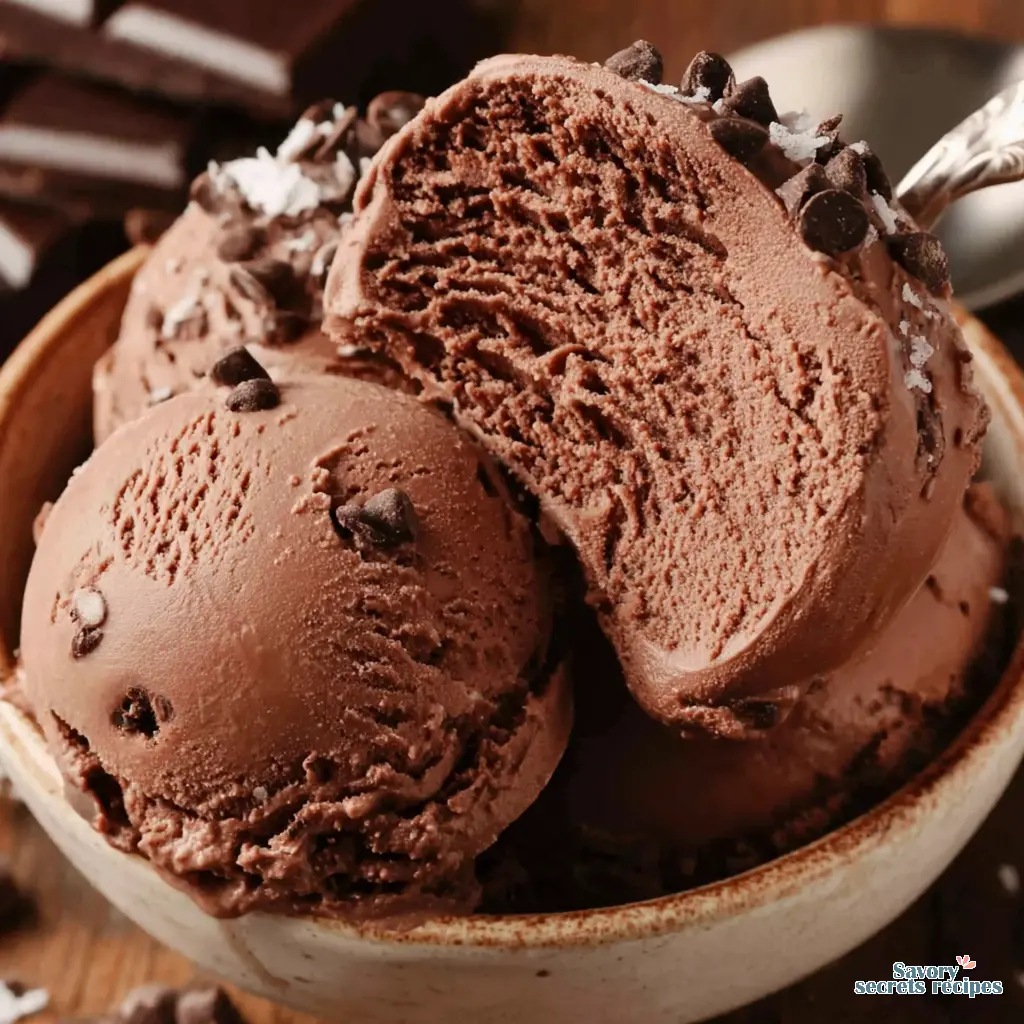 chocolate cottage cheese ice cream recipe close up