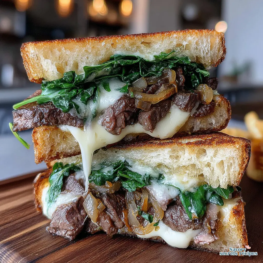 Classic American Steak Sandwich final presentation