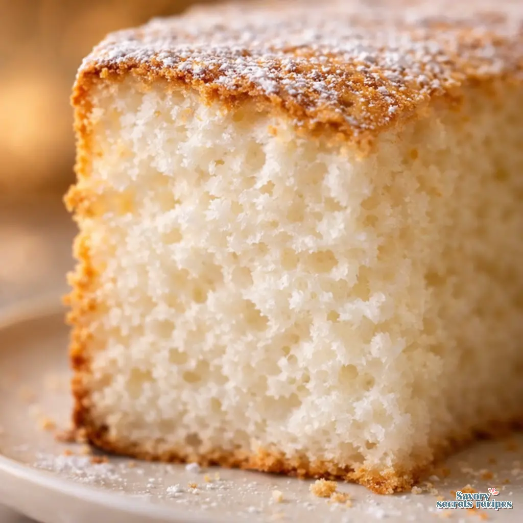 classic angel food cake recipe from scratch close up