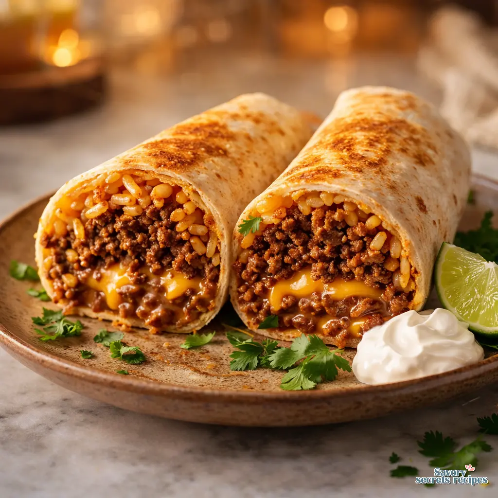 classic beef burrito final presentation