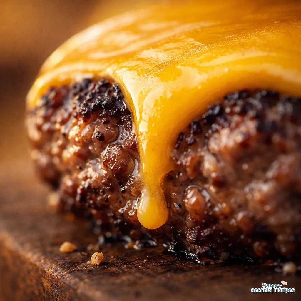 classic cheeseburger close up