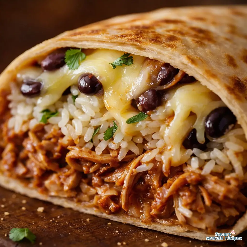 classic chicken burrito recipe close up