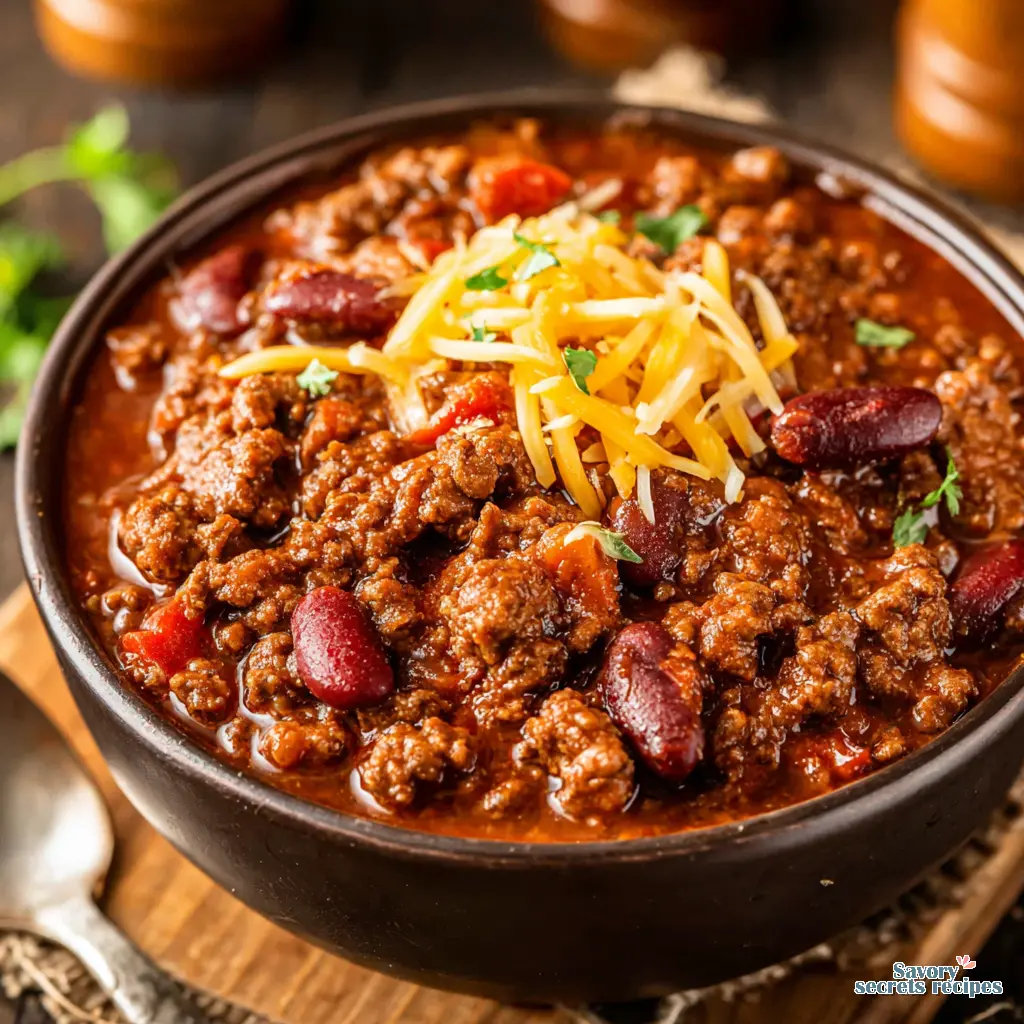 classic chili recipe close up
