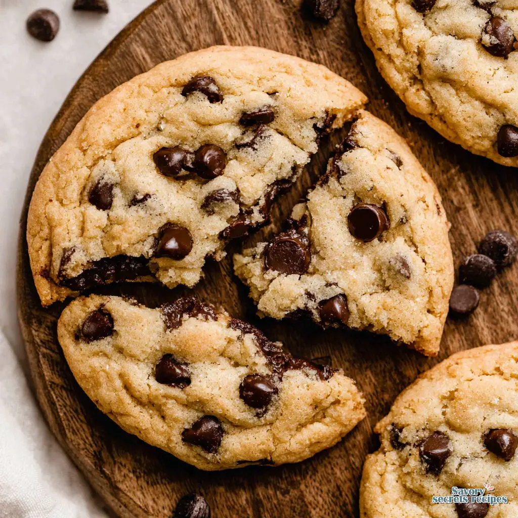 classic chocolate chip cookies close up