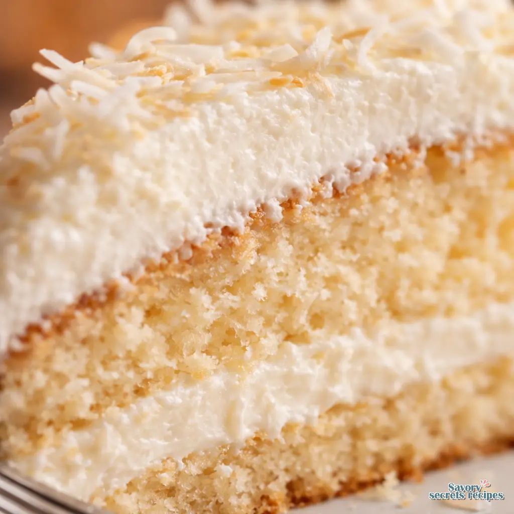 classic coconut cake recipe close up