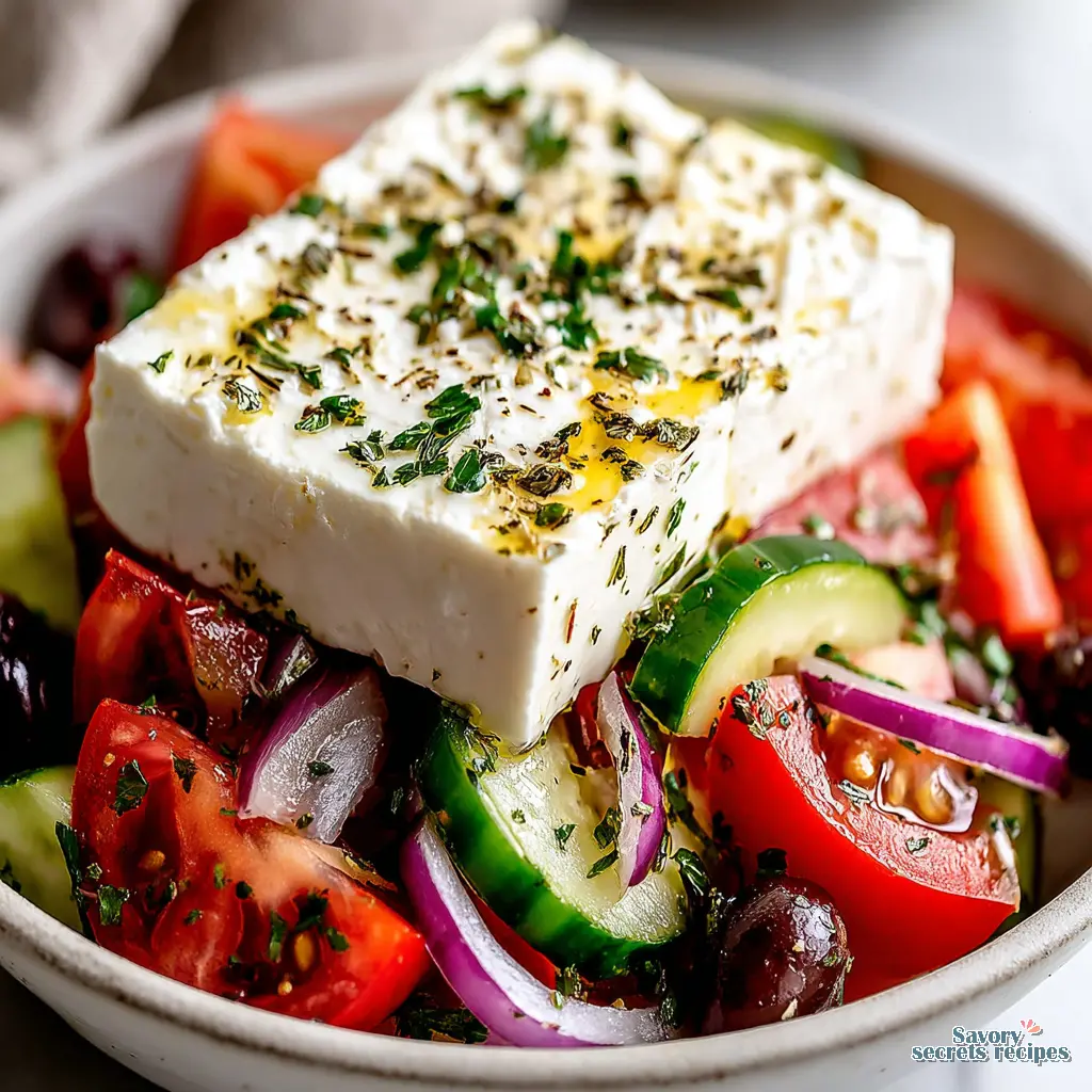 classic greek salad final presentation