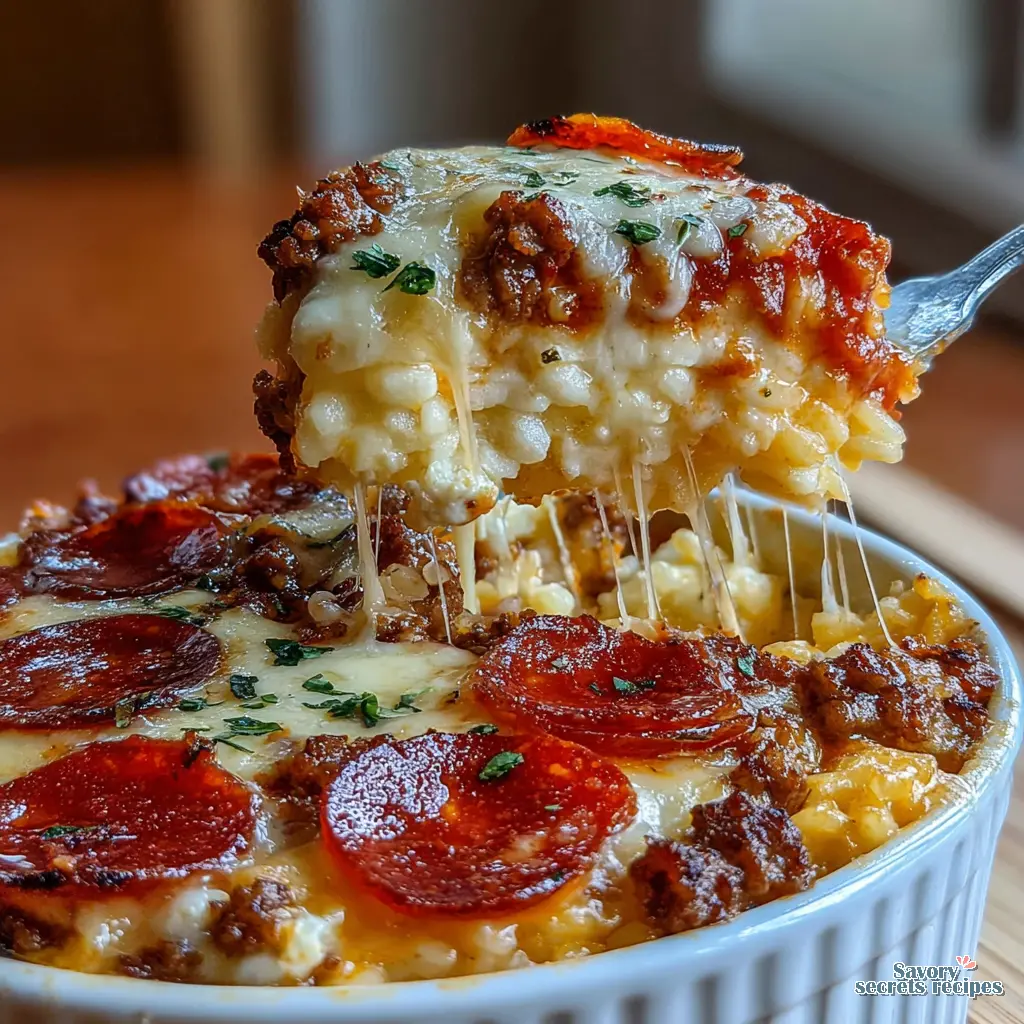 cottage cheese pizza bowl with ground beef close up