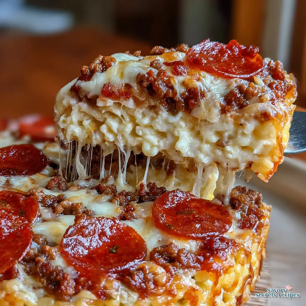 cottage cheese pizza bowl with ground beef - variation 4