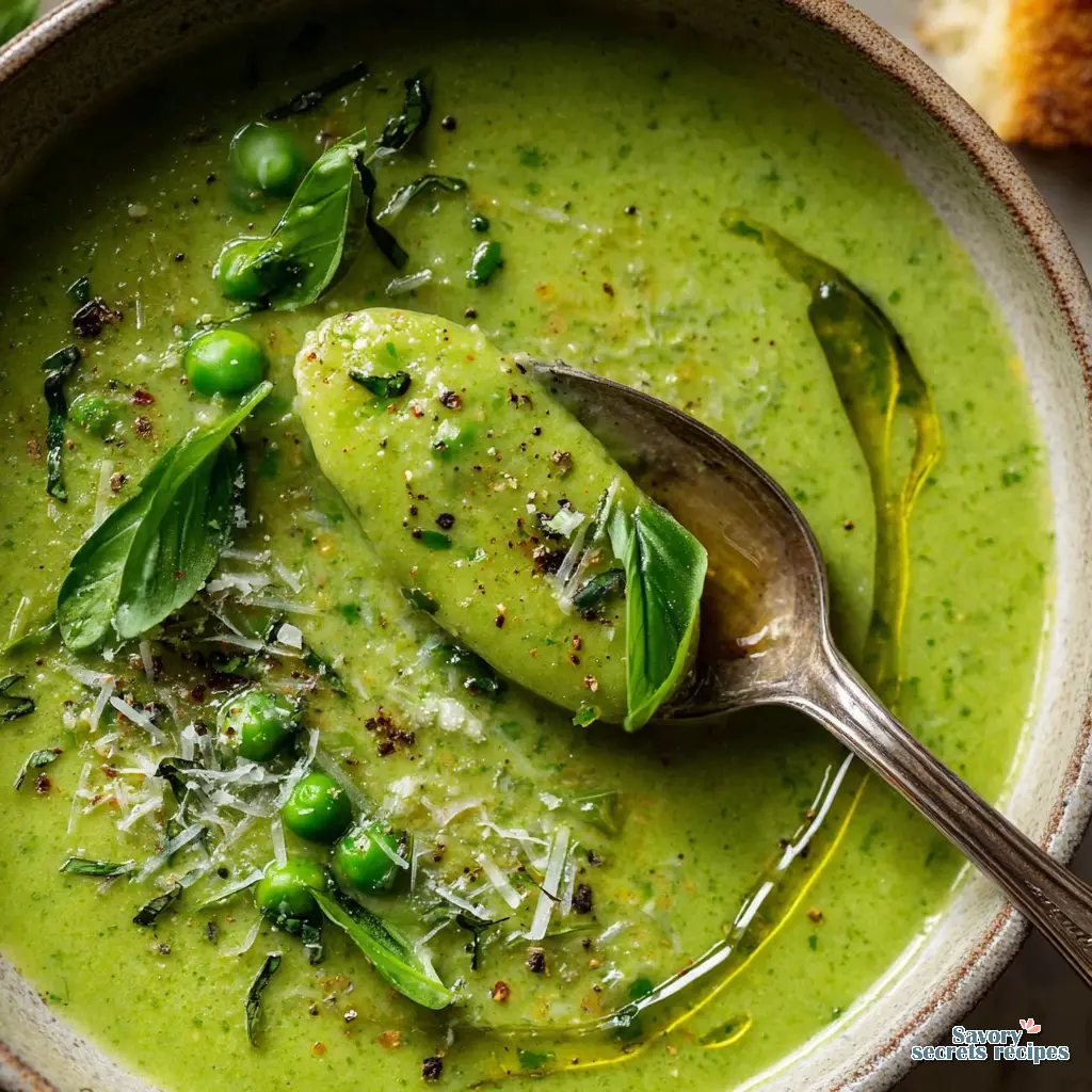 courgette pea and mint soup - variation 3