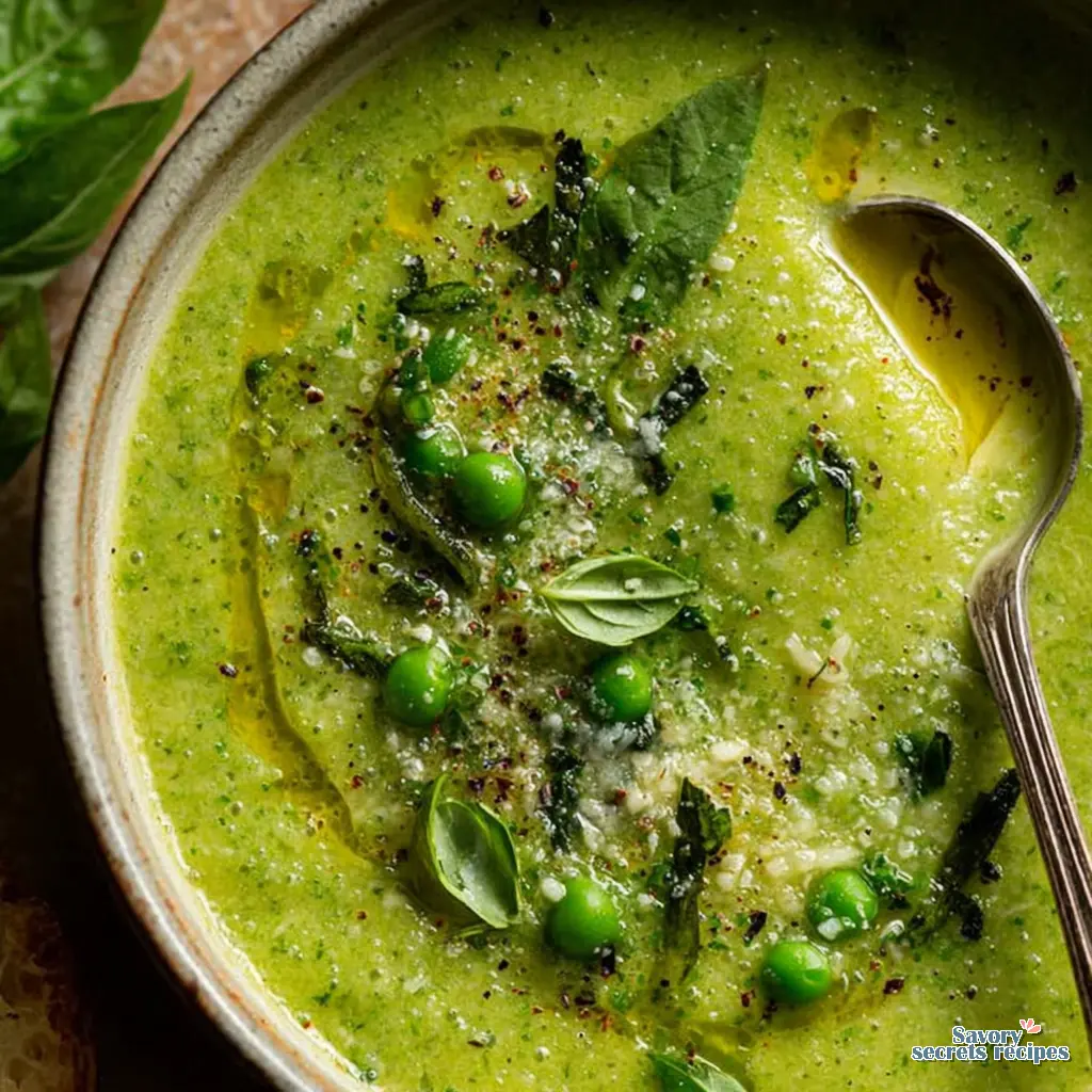 courgette pea and mint soup - variation 4