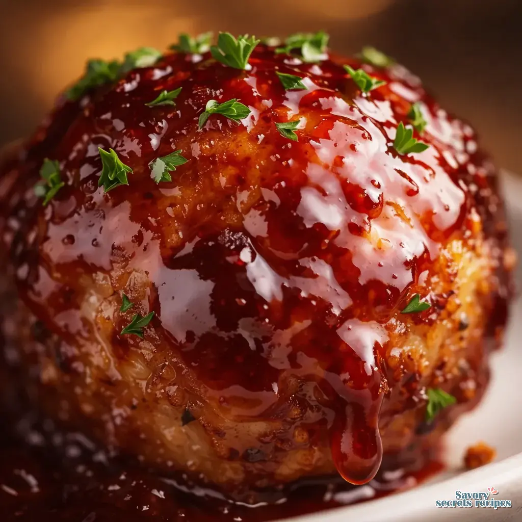cranberry turkey meatballs close up