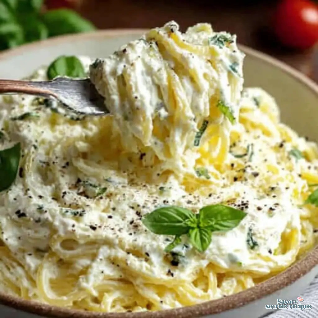 creamy ricotta pasta final presentation