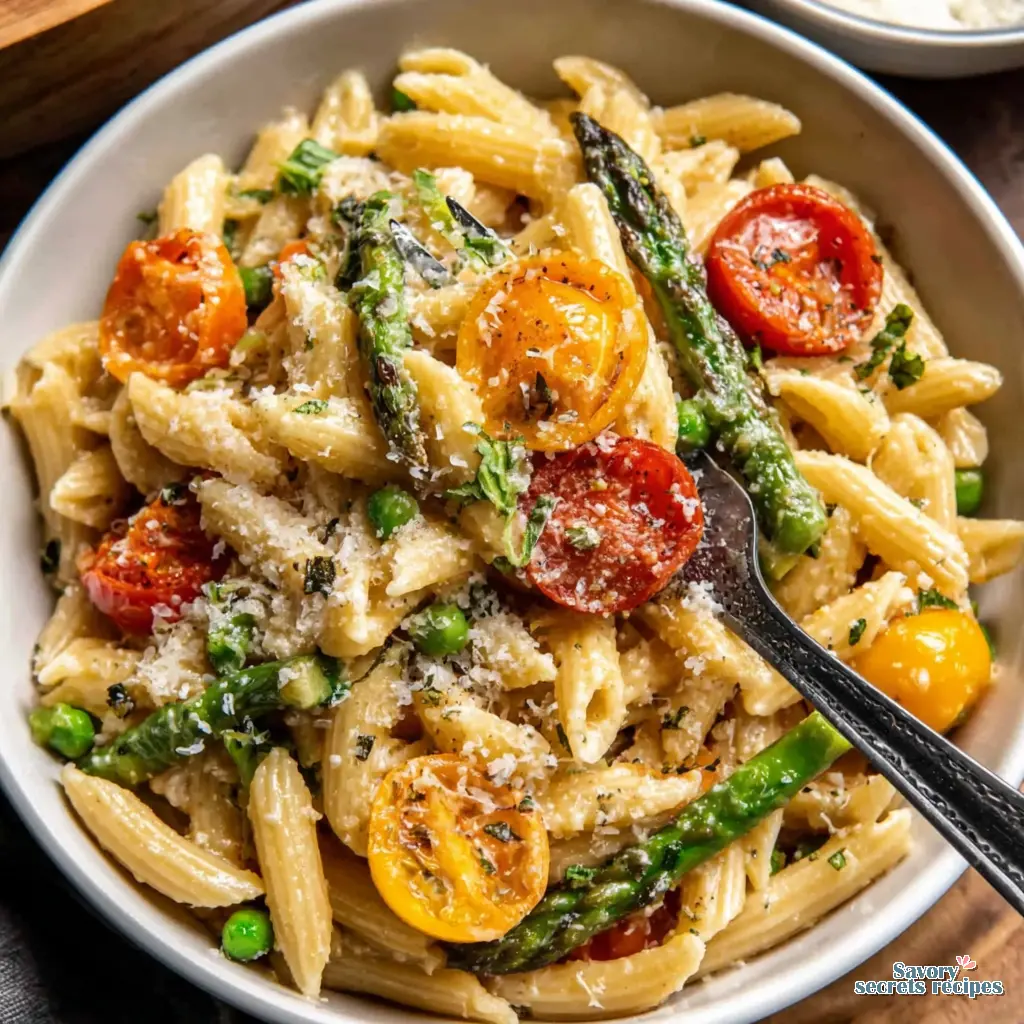 creamy spring pasta recipe - variation 4