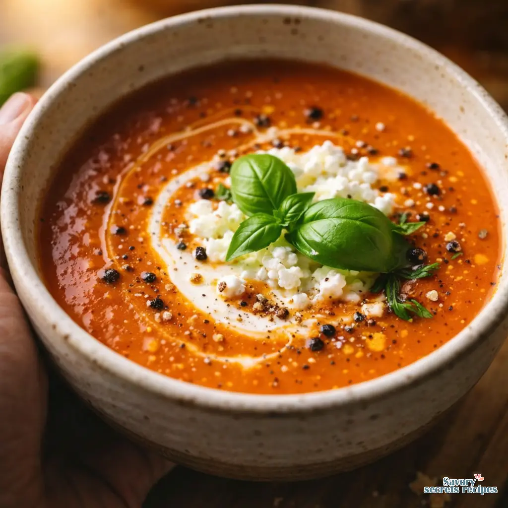 Simple creamy tomato soup cottage cheese is the best.