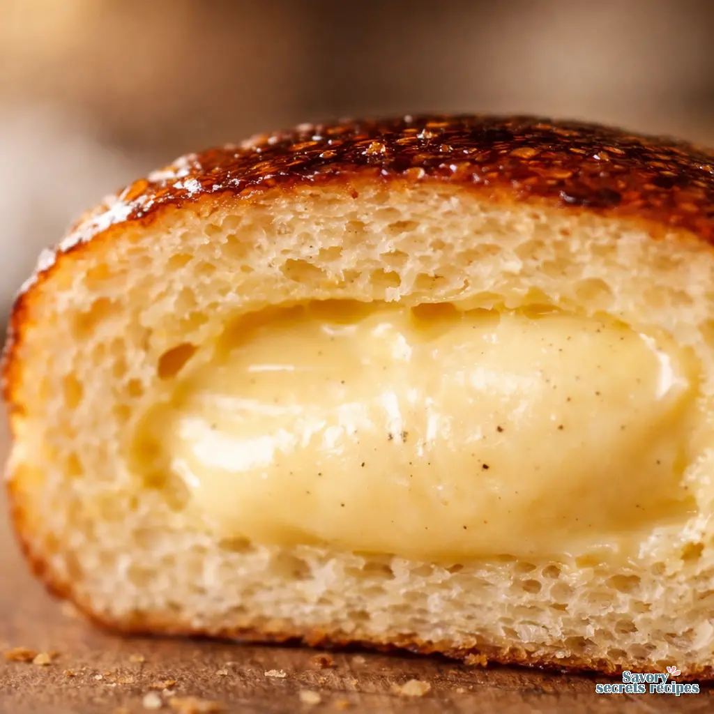 creme brulee donuts close up