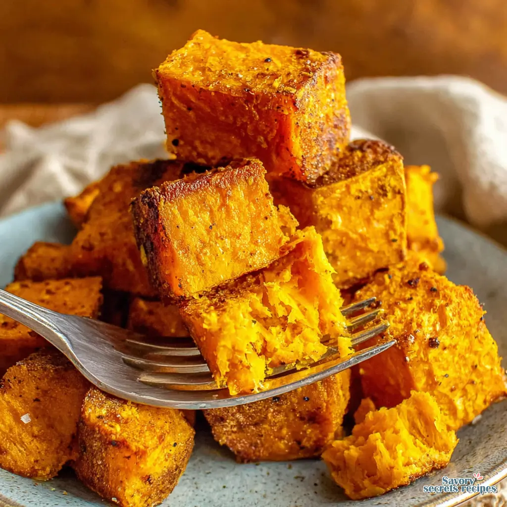 crispy air fryer sweet potato cubes - variation 4