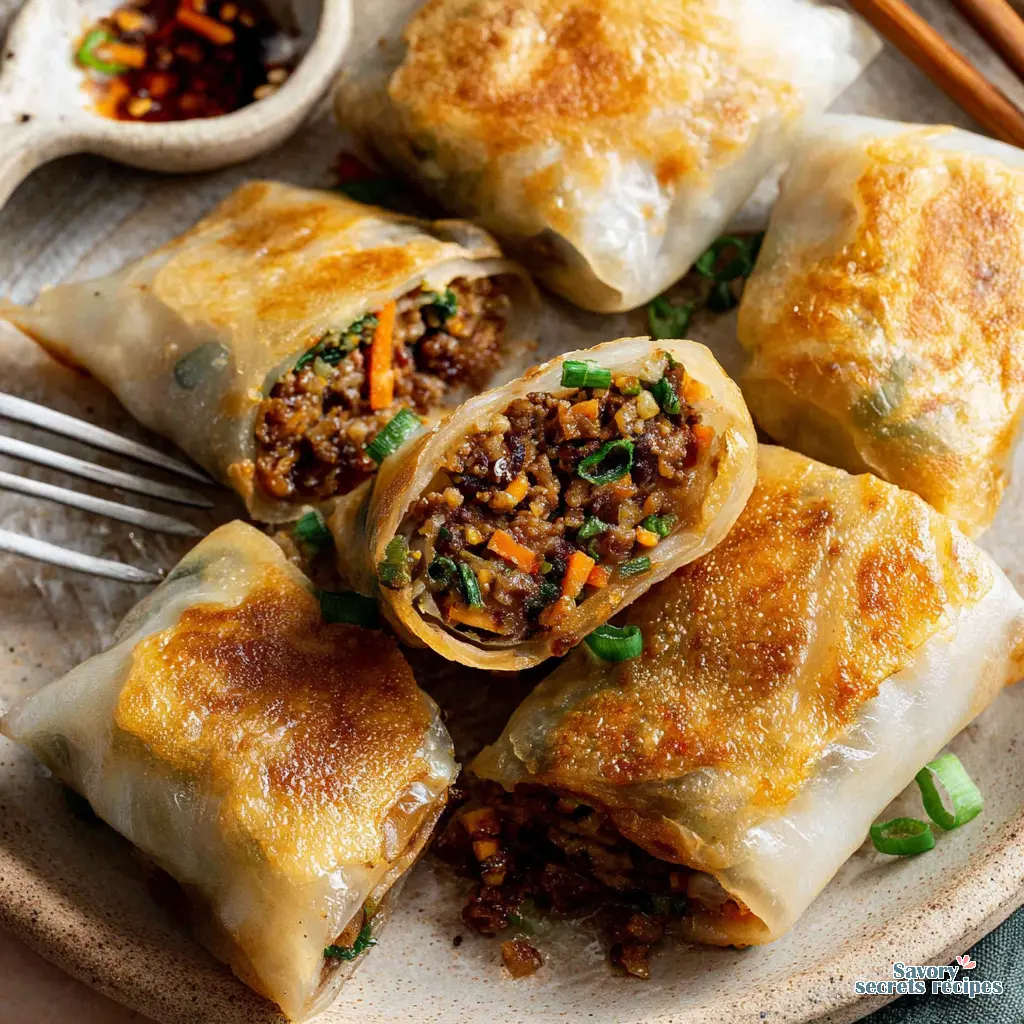 crispy chicken rice paper dumplings - variation 4