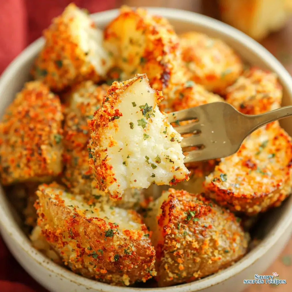 crispy parmesan potatoes air fryer - variation 4