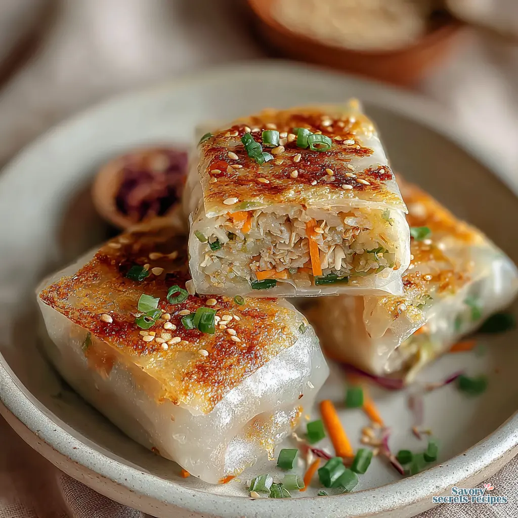 crispy tofu rice paper dumplings final presentation