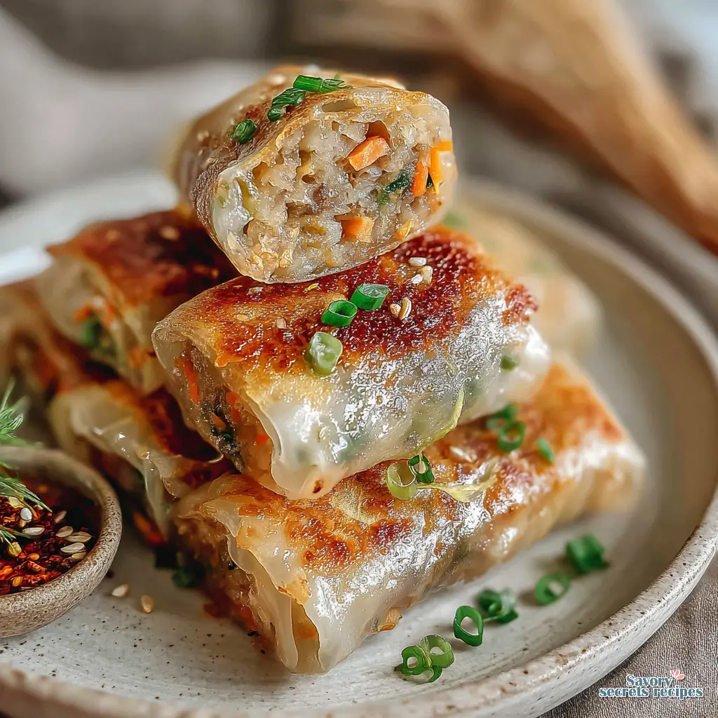 crispy tofu rice paper dumplings - variation 4