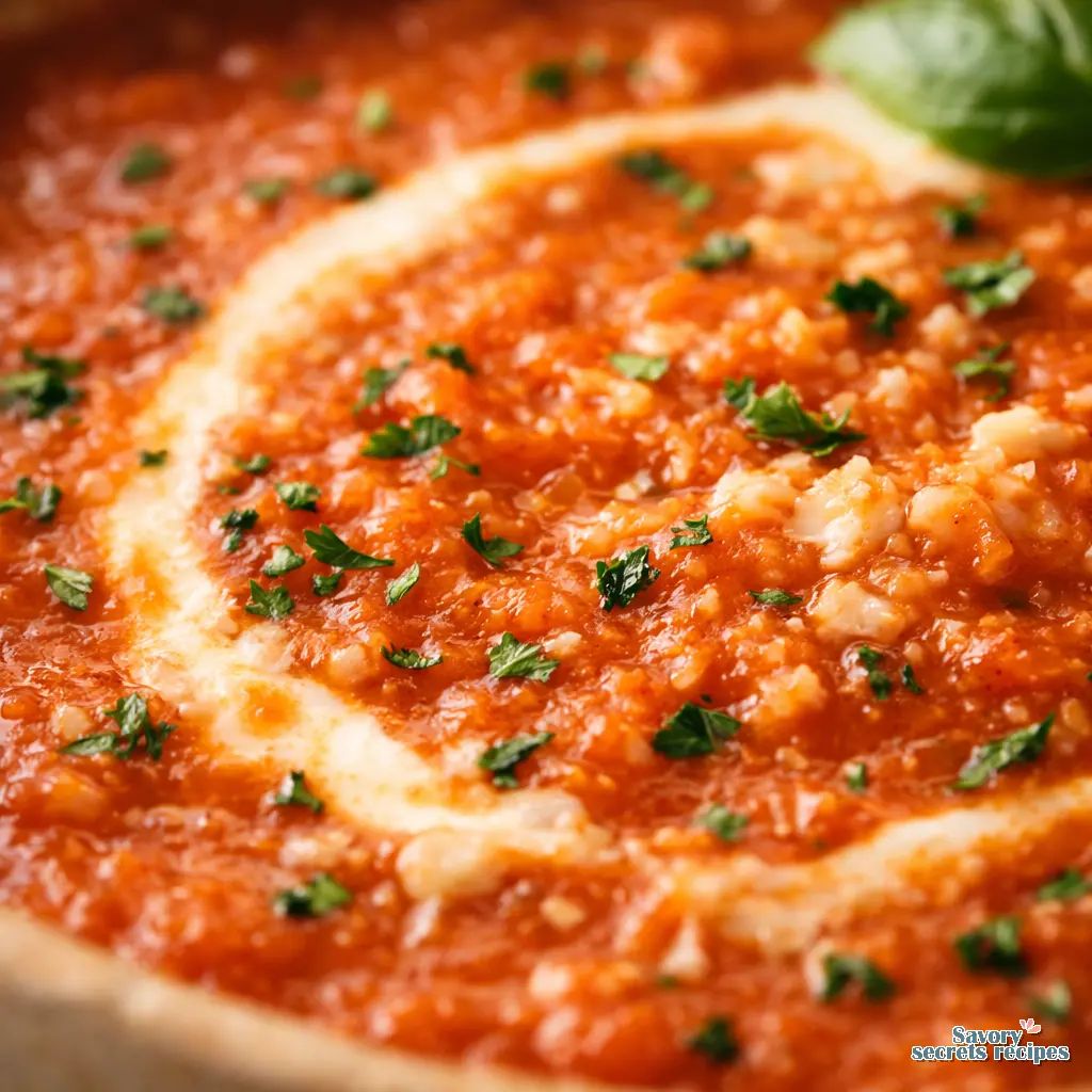 crockpot creamy tomato soup recipe close up