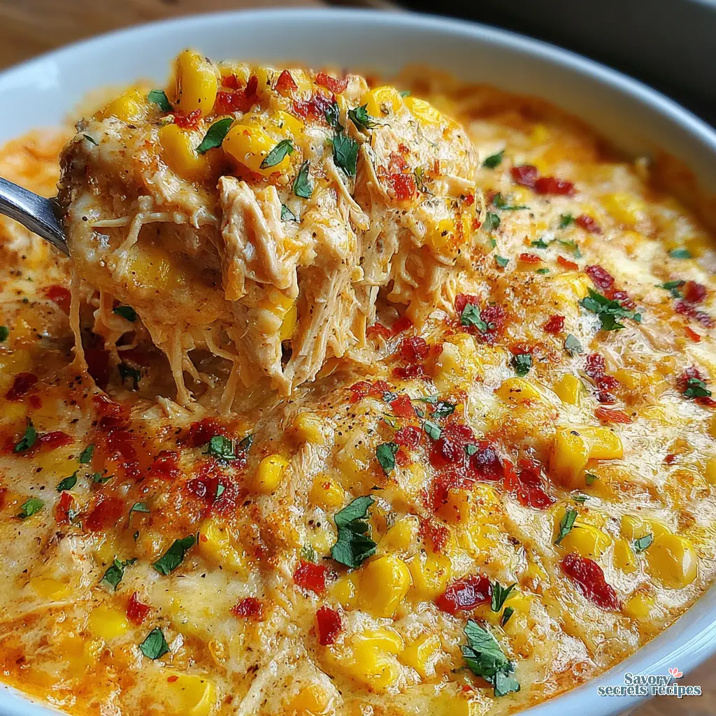 Crockpot Street Corn Chicken Dip - variation 4