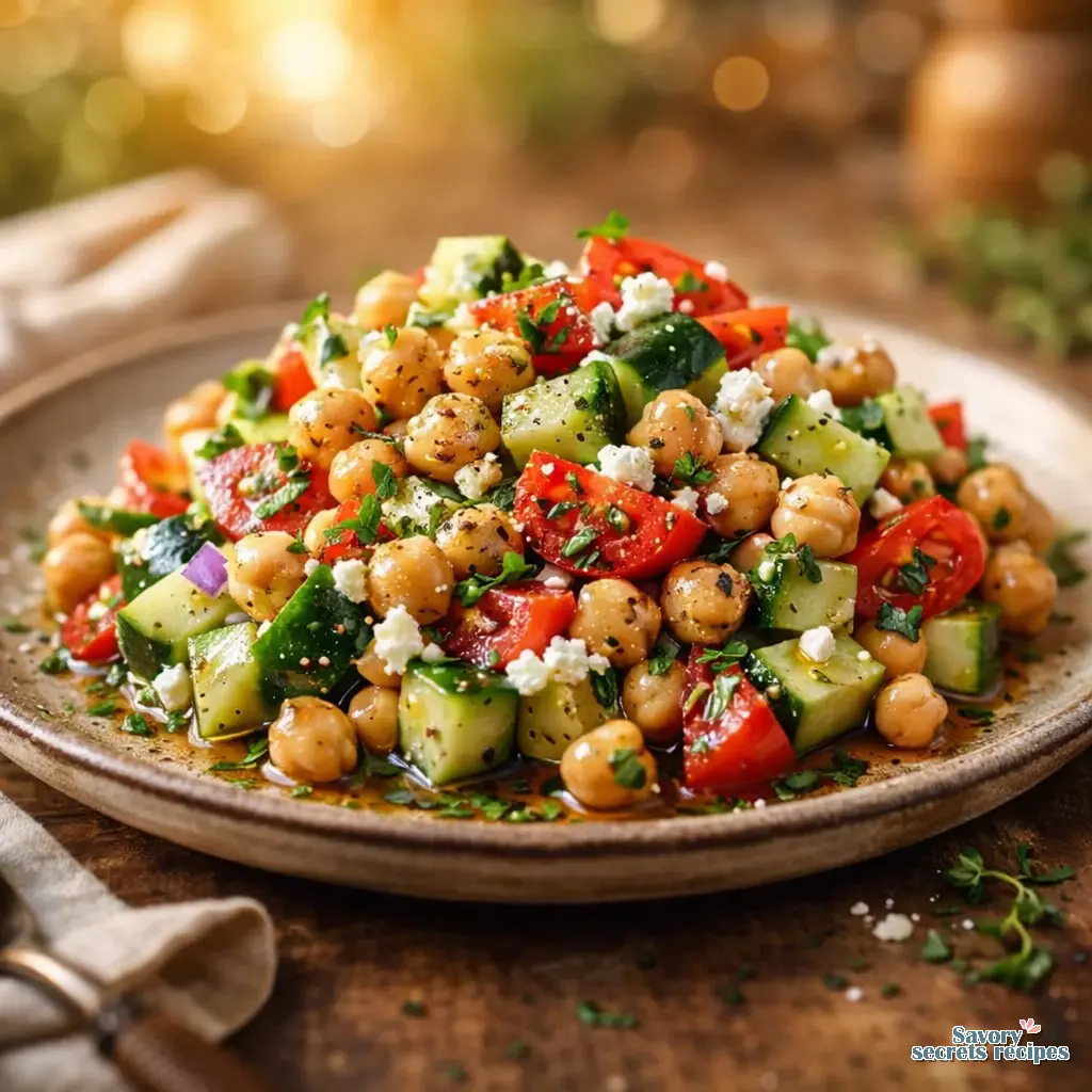 cucumber tomato chickpea salad final presentation